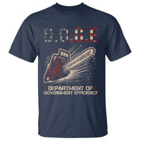 Chainsaw For Bureaucracy T Shirt Funny DOGE USA Flag