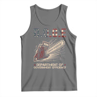 Chainsaw For Bureaucracy Tank Top Funny DOGE USA Flag