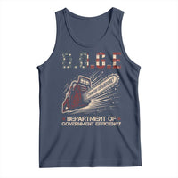 Chainsaw For Bureaucracy Tank Top Funny DOGE USA Flag
