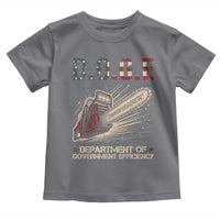 Chainsaw For Bureaucracy Toddler T Shirt Funny DOGE USA Flag
