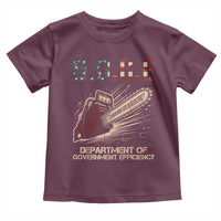 Chainsaw For Bureaucracy Toddler T Shirt Funny DOGE USA Flag