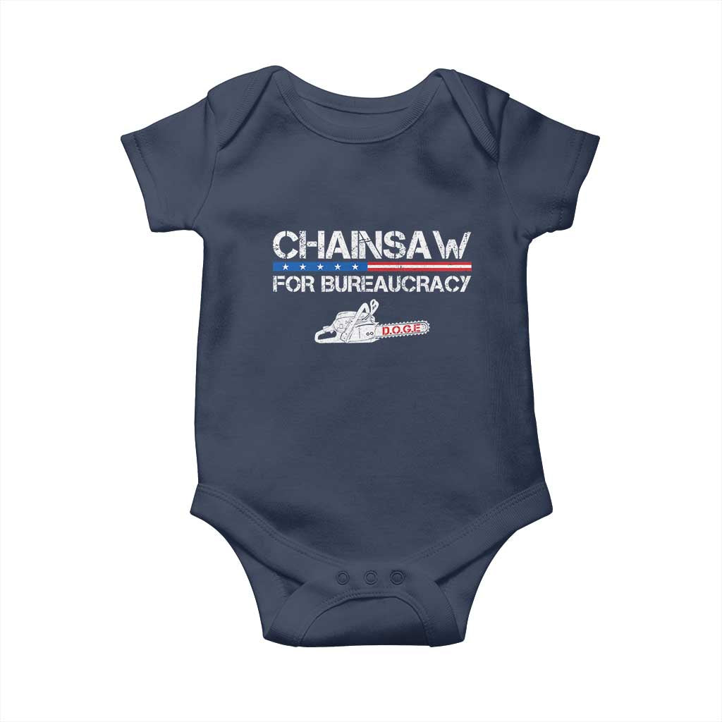 Chainsaw For Bureaucracy Baby Onesie DOGE Department Of Government