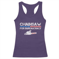 Chainsaw For Bureaucracy Racerback Tank Top DOGE Department Of Government