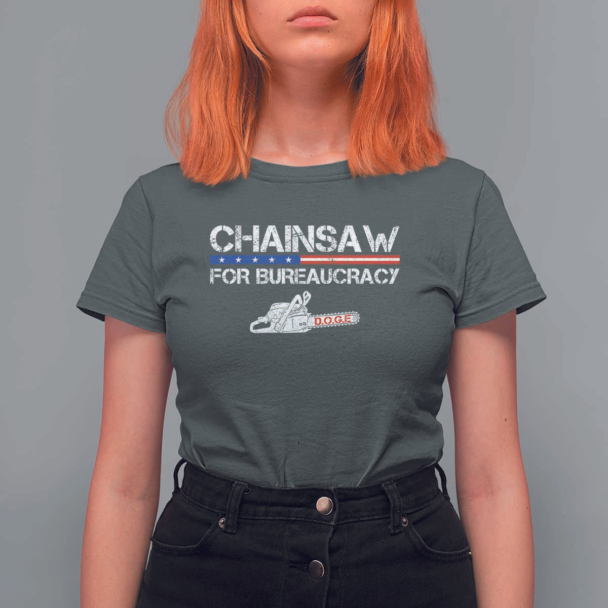 Chainsaw For Bureaucracy T Shirt For Women DOGE Department Of Government