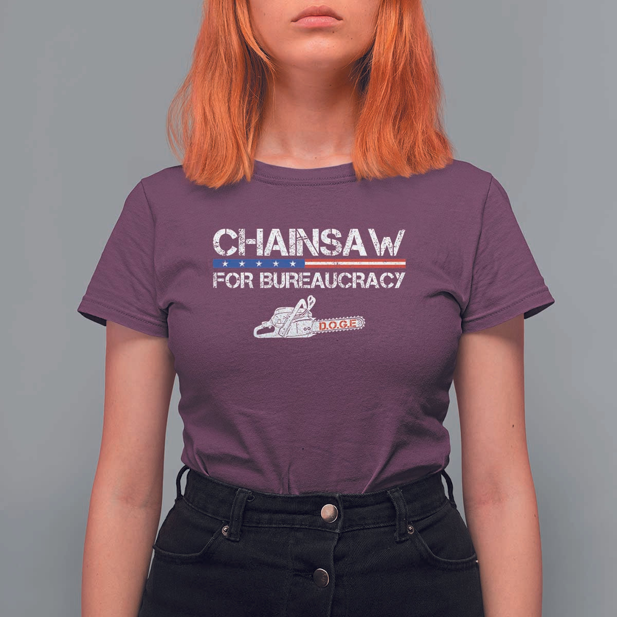 Chainsaw For Bureaucracy T Shirt For Women DOGE Department Of Government