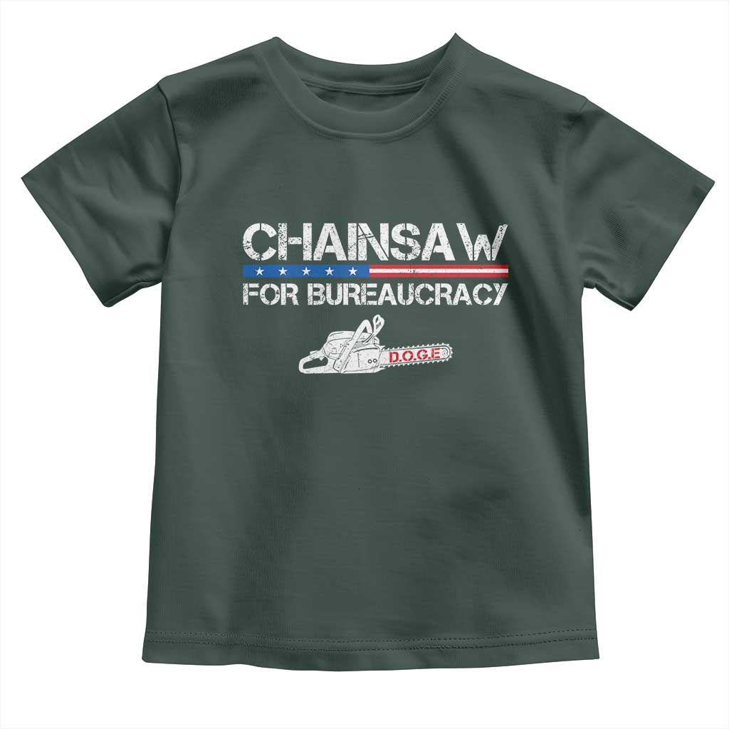 Chainsaw For Bureaucracy Toddler T Shirt DOGE Department Of Government
