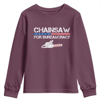 Chainsaw For Bureaucracy Youth Sweatshirt DOGE Department Of Government