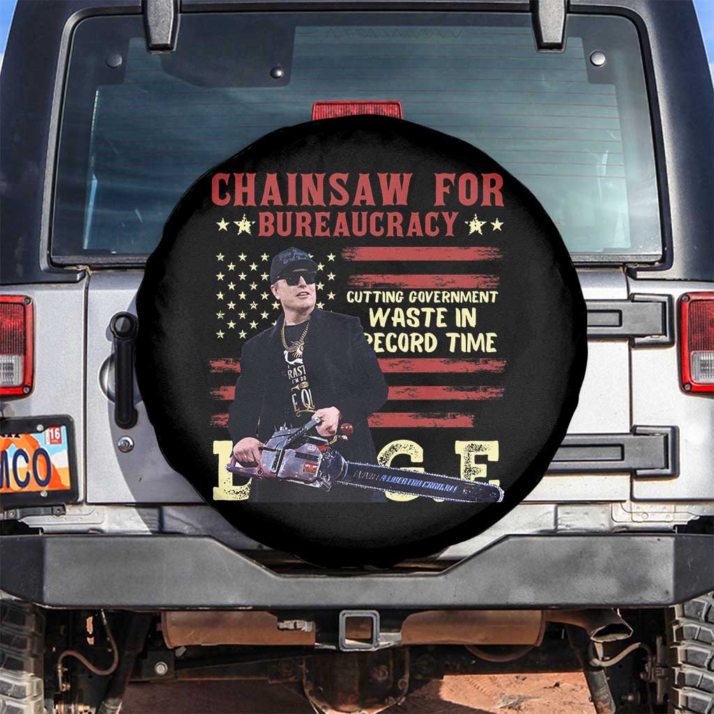 Chainsaw For Bureaucracy Spare Tire Cover Cutting Government Waste In Record Time DOGE