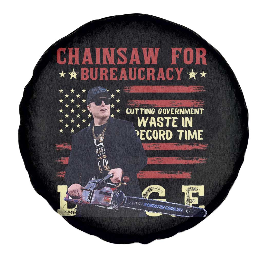 Chainsaw For Bureaucracy Spare Tire Cover Cutting Government Waste In Record Time DOGE