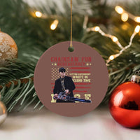 Chainsaw For Bureaucracy Ceramic Ornament Cutting Government Waste In Record Time DOGE - Wonder Print Shop
