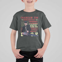 Chainsaw For Bureaucracy T Shirt For Kid Cutting Government Waste In Record Time DOGE