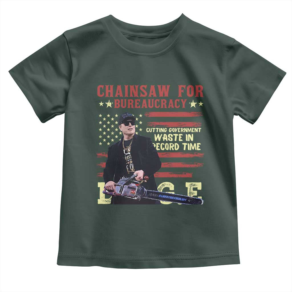 Chainsaw For Bureaucracy Toddler T Shirt Cutting Government Waste In Record Time DOGE