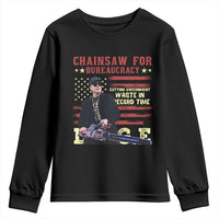 Chainsaw For Bureaucracy Youth Sweatshirt Cutting Government Waste In Record Time DOGE