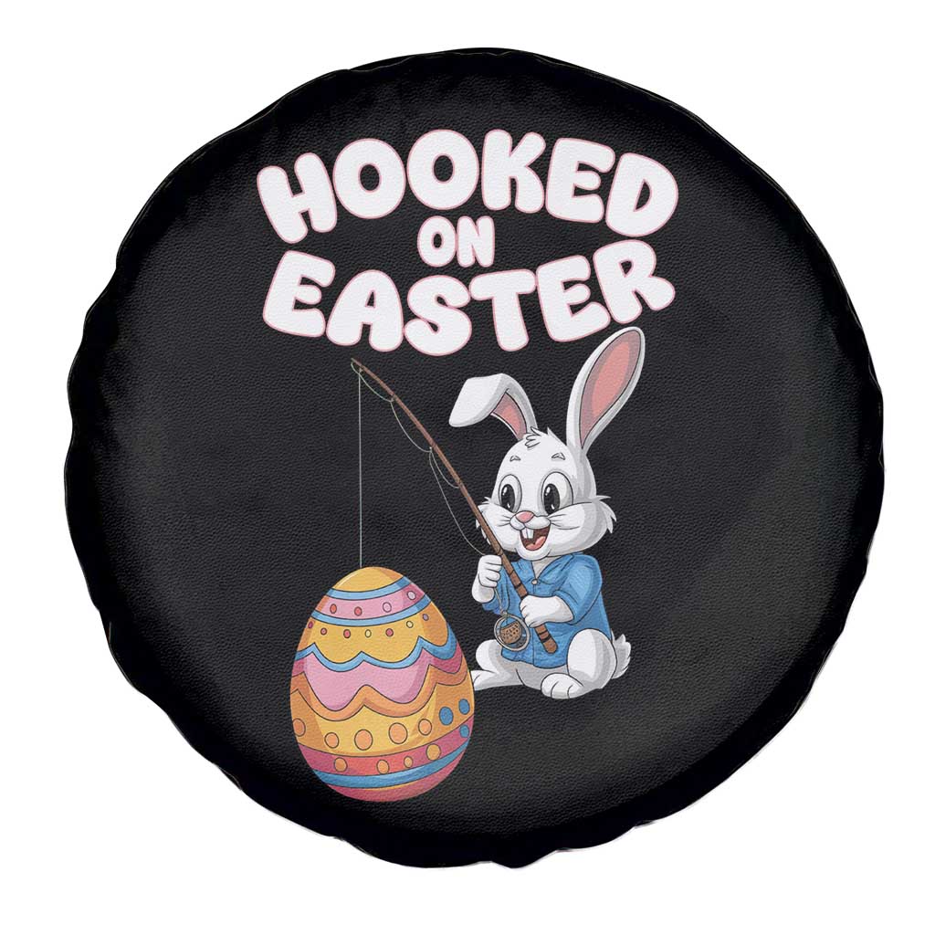 Cute Bunny Fishing Spare Tire Cover Hooked for Easter Eggs Funny Holiday