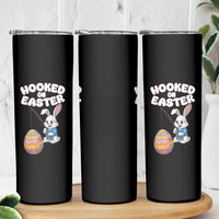 Cute Bunny Fishing Skinny Tumbler Hooked for Easter Eggs Funny Holiday