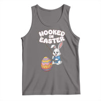 Cute Bunny Fishing Tank Top Hooked for Easter Eggs Funny Holiday