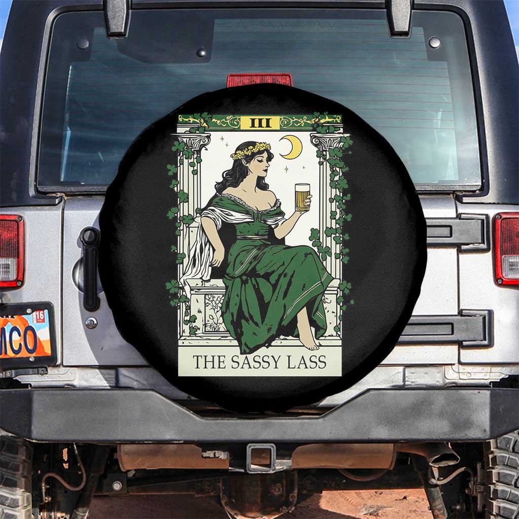 The Sassy Lass Tarot Card Spare Tire Cover Funny St Patrick's Day