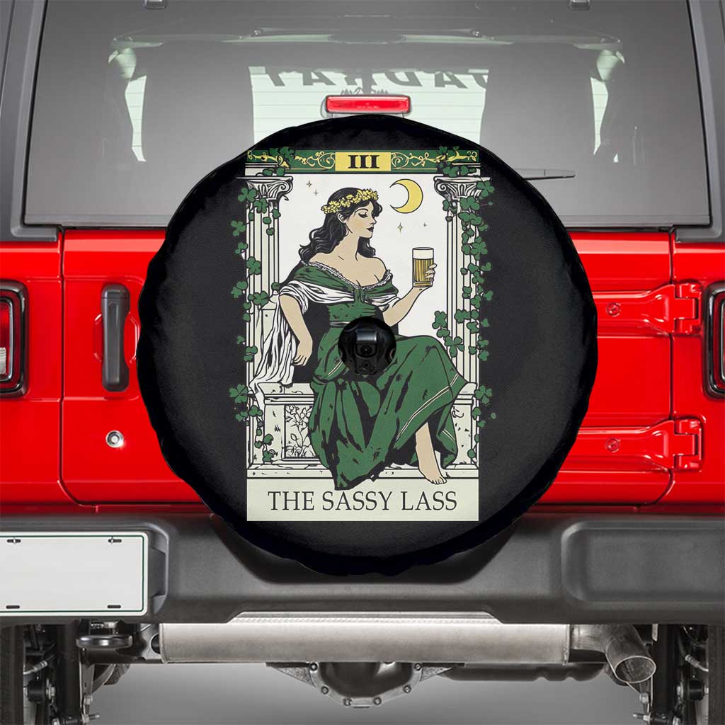 The Sassy Lass Tarot Card Spare Tire Cover Funny St Patrick's Day