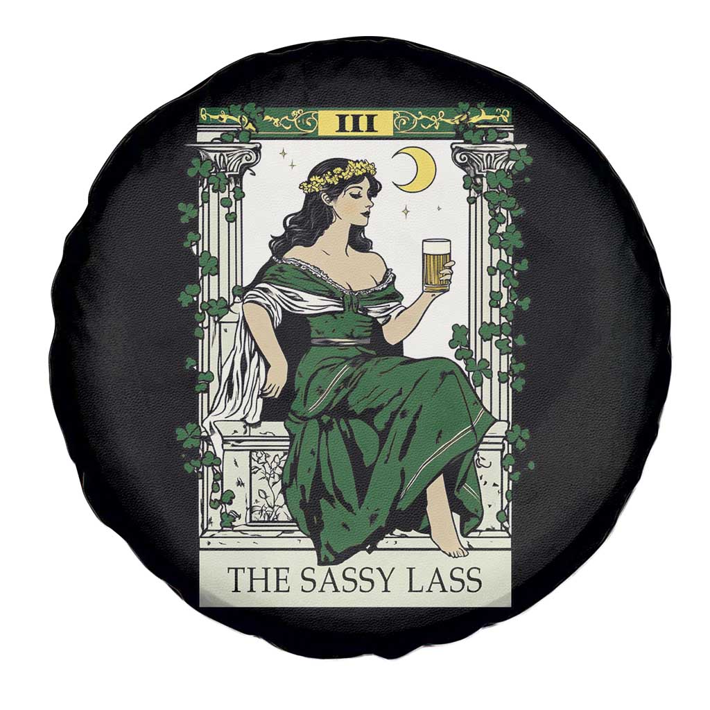 The Sassy Lass Tarot Card Spare Tire Cover Funny St Patrick's Day
