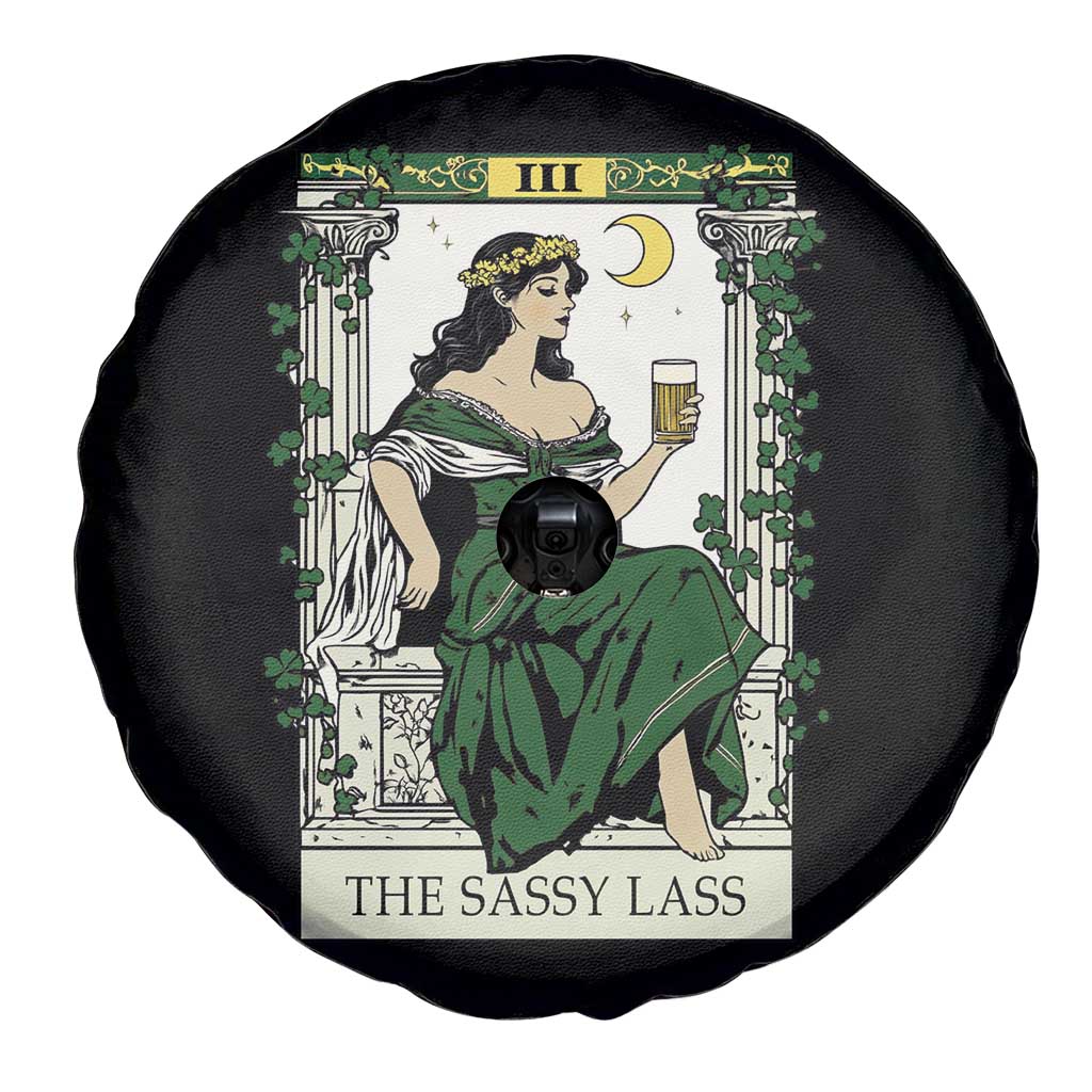 The Sassy Lass Tarot Card Spare Tire Cover Funny St Patrick's Day