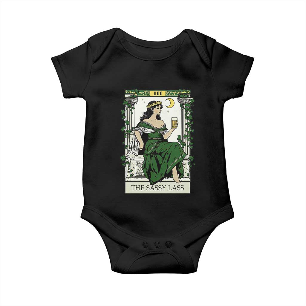 The Sassy Lass Tarot Card Baby Onesie Funny St Patrick's Day