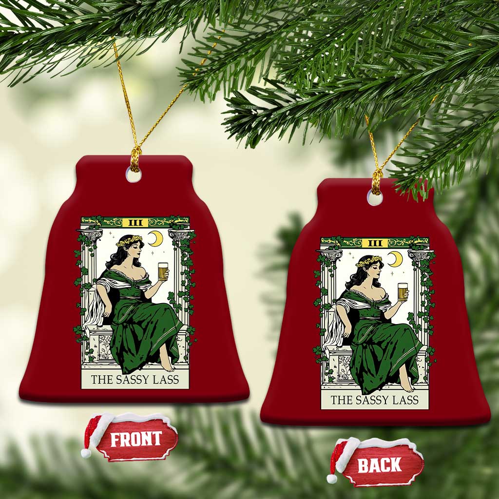The Sassy Lass Tarot Card Ceramic Ornament Funny St Patrick's Day - Wonder Print Shop