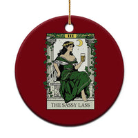 The Sassy Lass Tarot Card Ceramic Ornament Funny St Patrick's Day - Wonder Print Shop