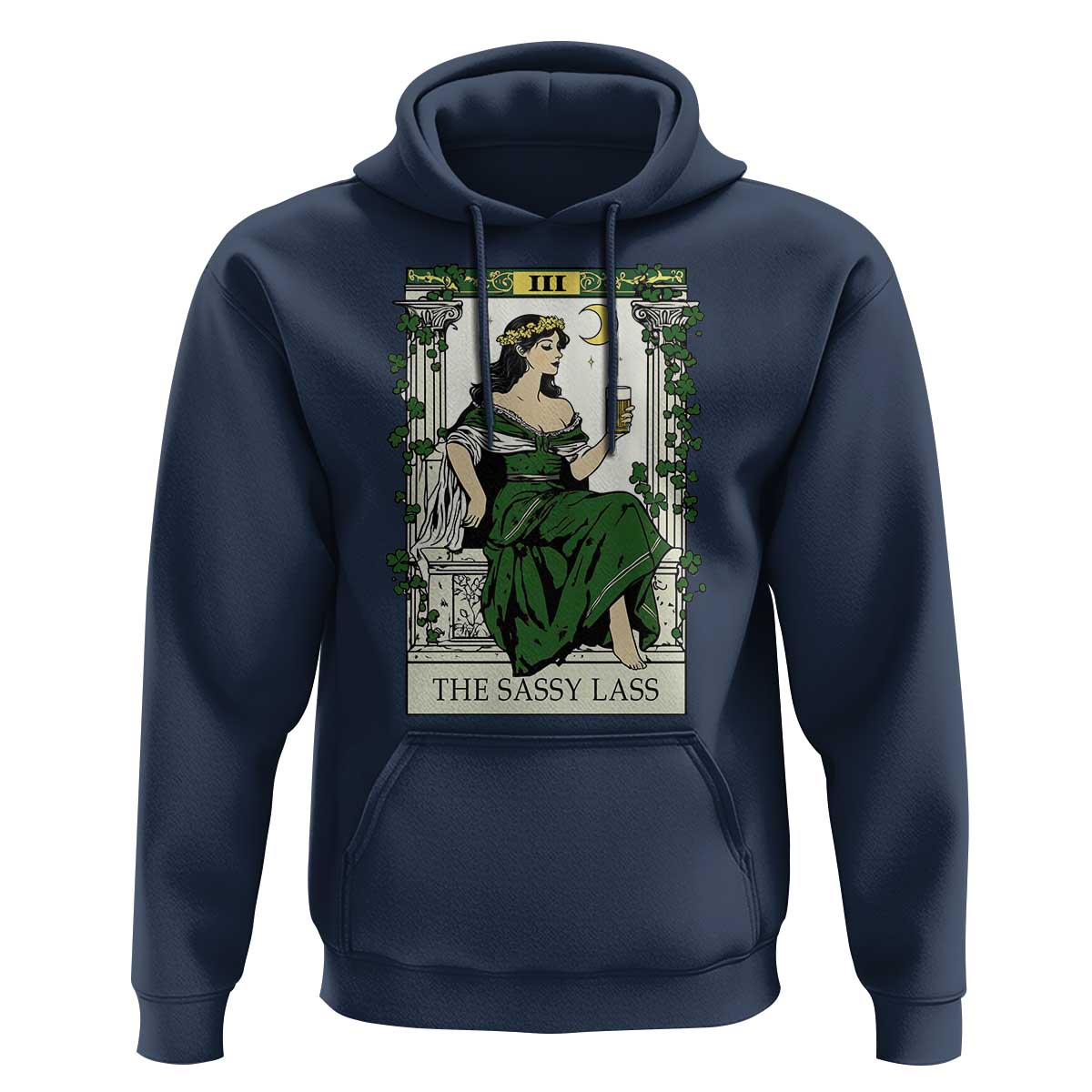 The Sassy Lass Tarot Card Hoodie Funny St Patrick's Day