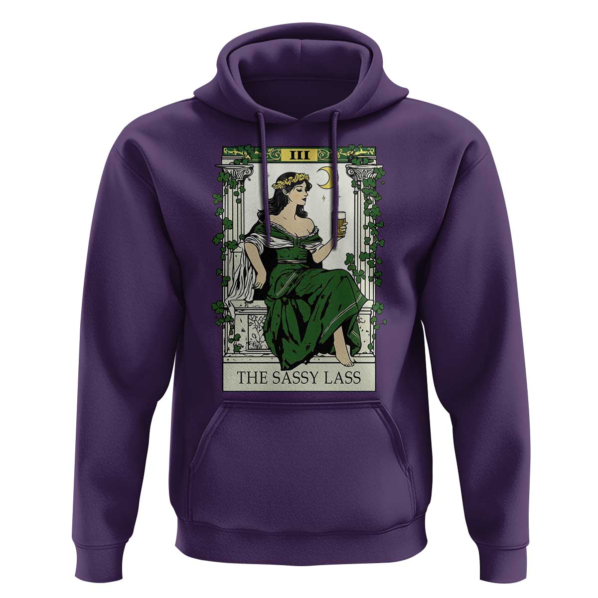 The Sassy Lass Tarot Card Hoodie Funny St Patrick's Day