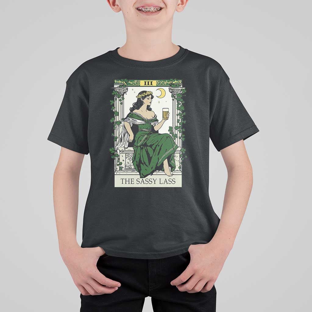 The Sassy Lass Tarot Card T Shirt For Kid Funny St Patrick's Day