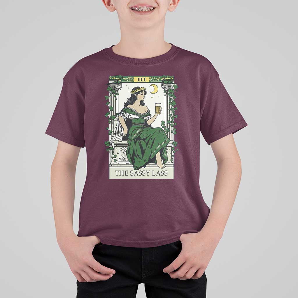 The Sassy Lass Tarot Card T Shirt For Kid Funny St Patrick's Day
