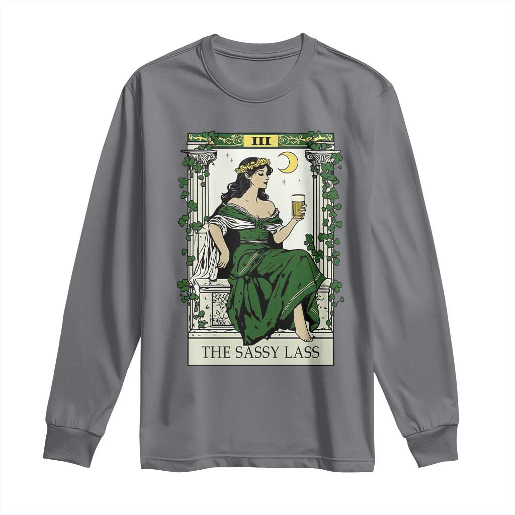 The Sassy Lass Tarot Card Long Sleeve Shirt Funny St Patrick's Day