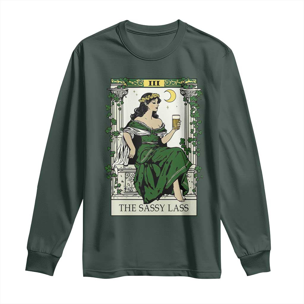 The Sassy Lass Tarot Card Long Sleeve Shirt Funny St Patrick's Day