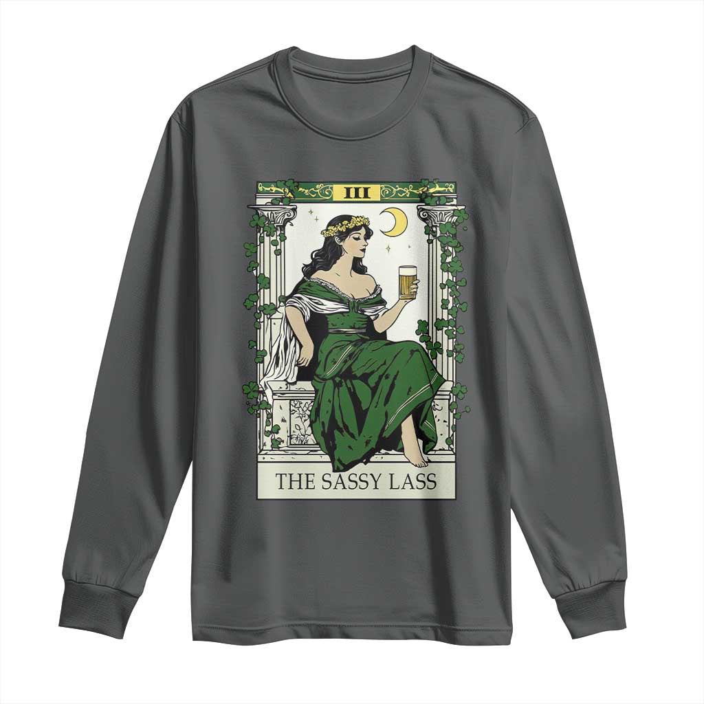 The Sassy Lass Tarot Card Long Sleeve Shirt Funny St Patrick's Day