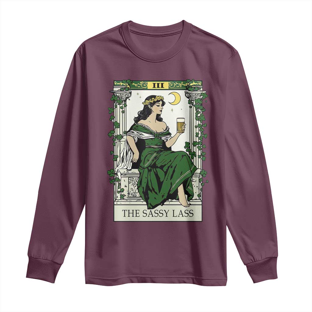 The Sassy Lass Tarot Card Long Sleeve Shirt Funny St Patrick's Day