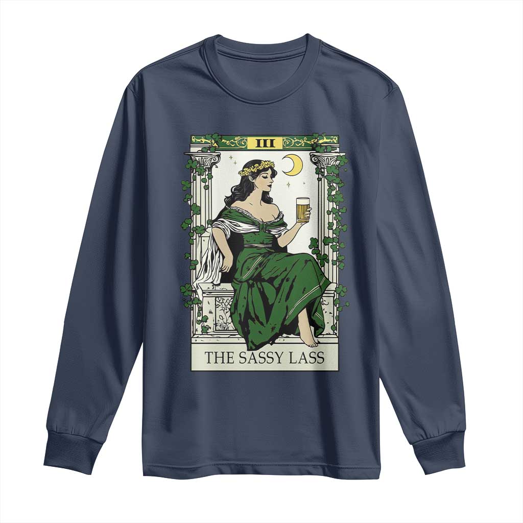The Sassy Lass Tarot Card Long Sleeve Shirt Funny St Patrick's Day