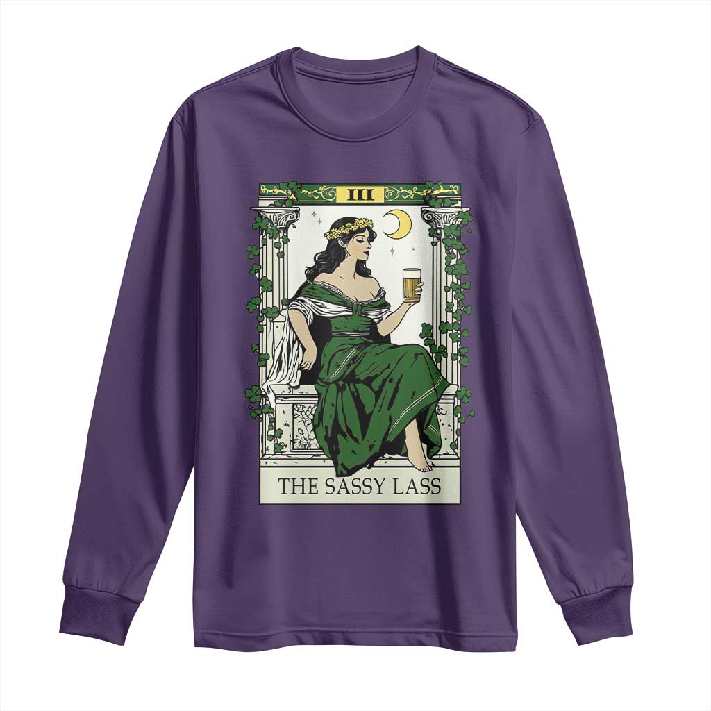 The Sassy Lass Tarot Card Long Sleeve Shirt Funny St Patrick's Day