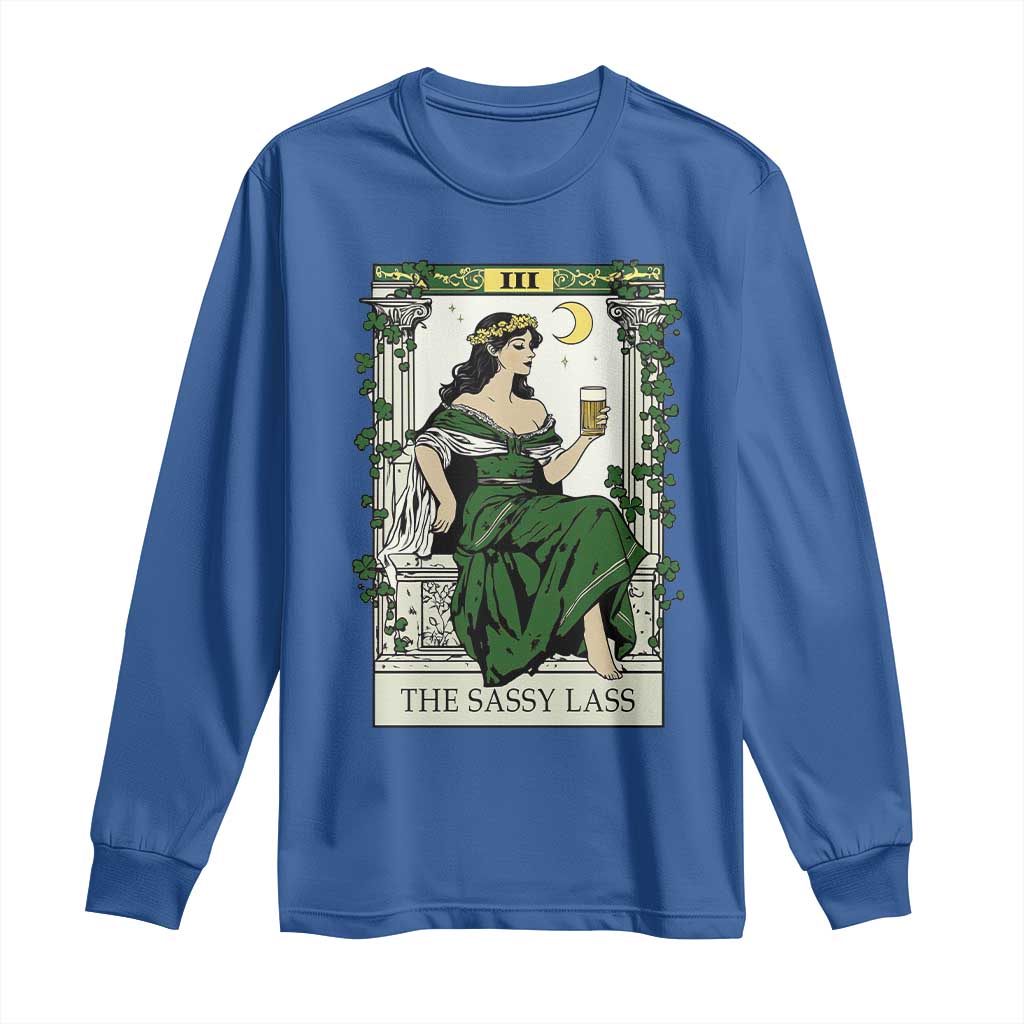 The Sassy Lass Tarot Card Long Sleeve Shirt Funny St Patrick's Day