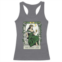 The Sassy Lass Tarot Card Racerback Tank Top Funny St Patrick's Day