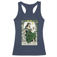 The Sassy Lass Tarot Card Racerback Tank Top Funny St Patrick's Day