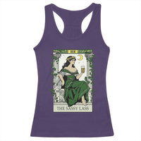The Sassy Lass Tarot Card Racerback Tank Top Funny St Patrick's Day