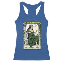 The Sassy Lass Tarot Card Racerback Tank Top Funny St Patrick's Day