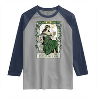 The Sassy Lass Tarot Card Raglan Shirt Funny St Patrick's Day