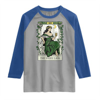 The Sassy Lass Tarot Card Raglan Shirt Funny St Patrick's Day