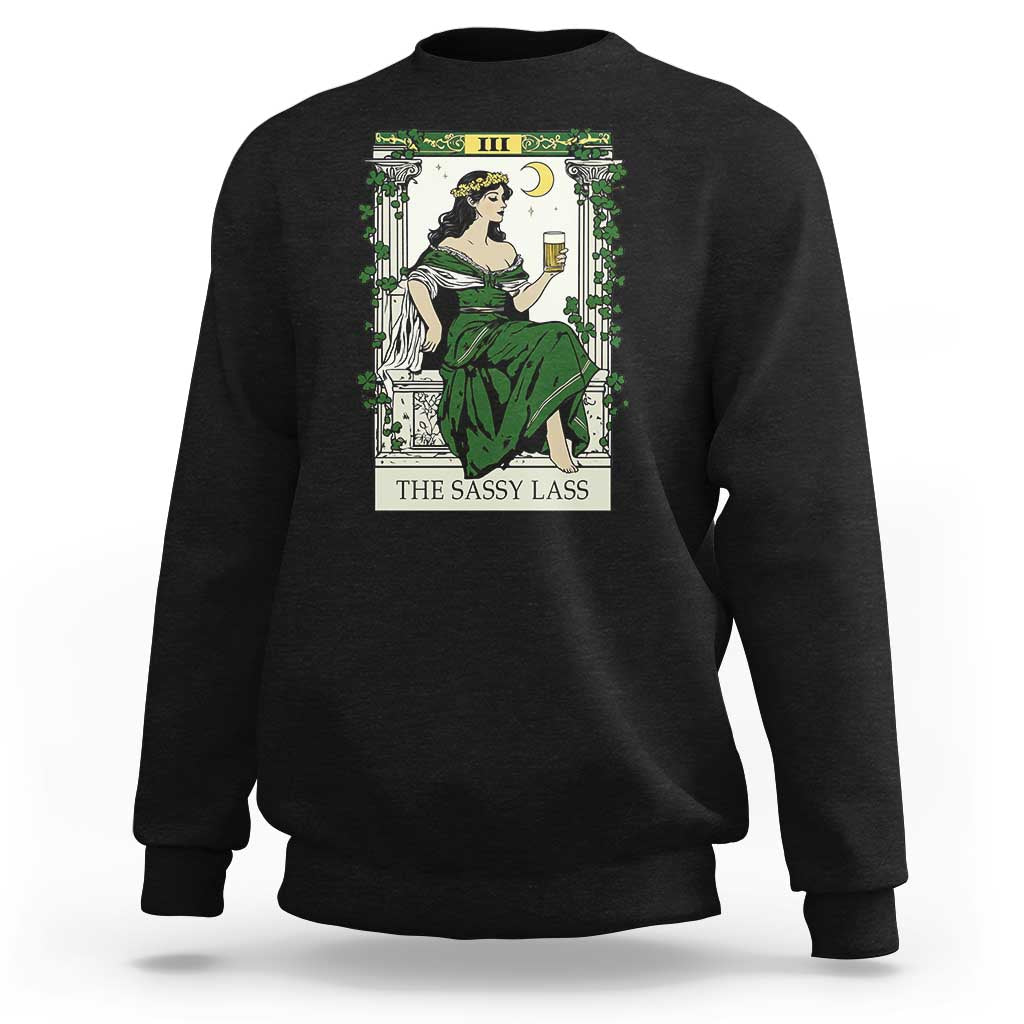 The Sassy Lass Tarot Card Sweatshirt Funny St Patrick's Day