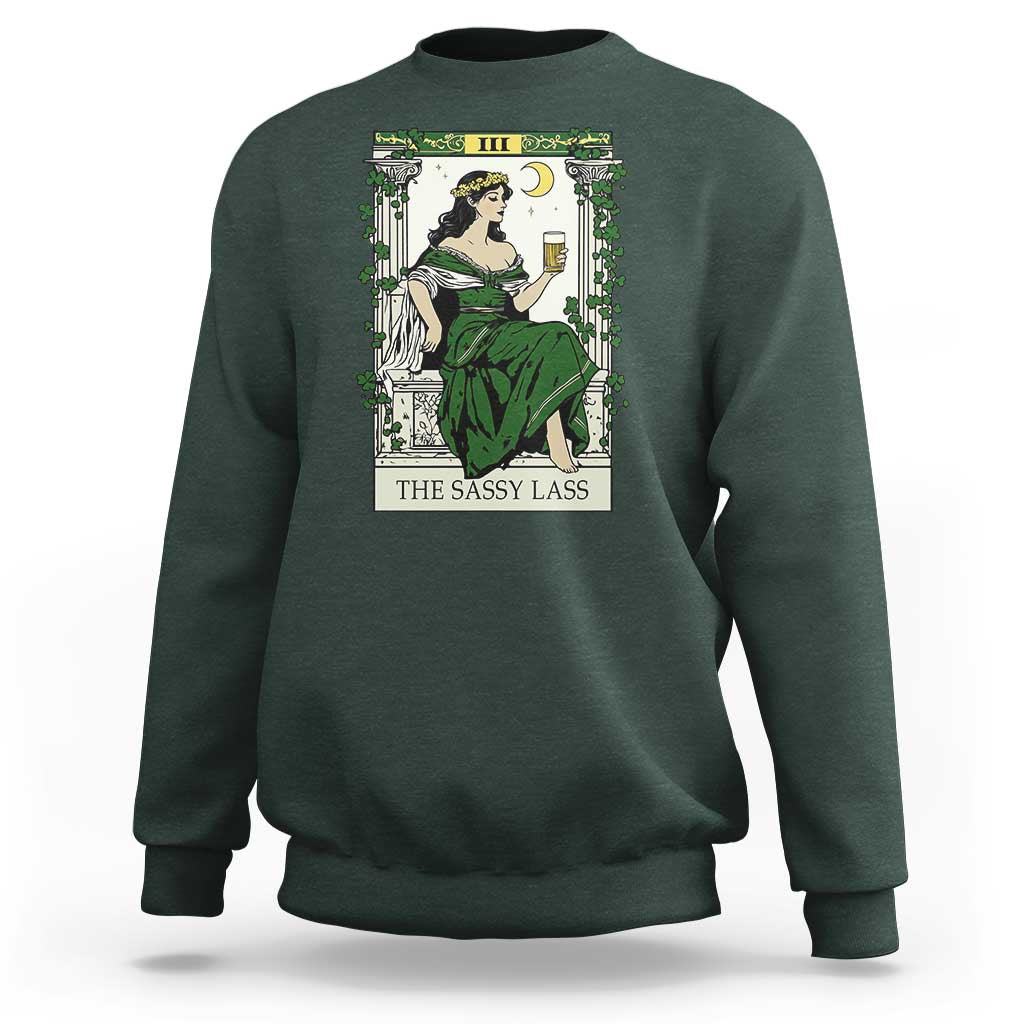 The Sassy Lass Tarot Card Sweatshirt Funny St Patrick's Day