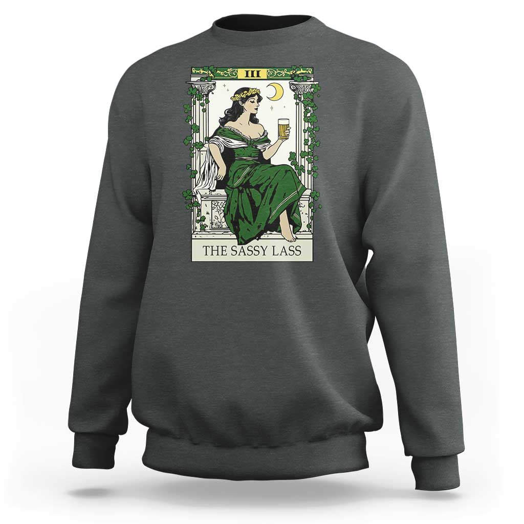 The Sassy Lass Tarot Card Sweatshirt Funny St Patrick's Day