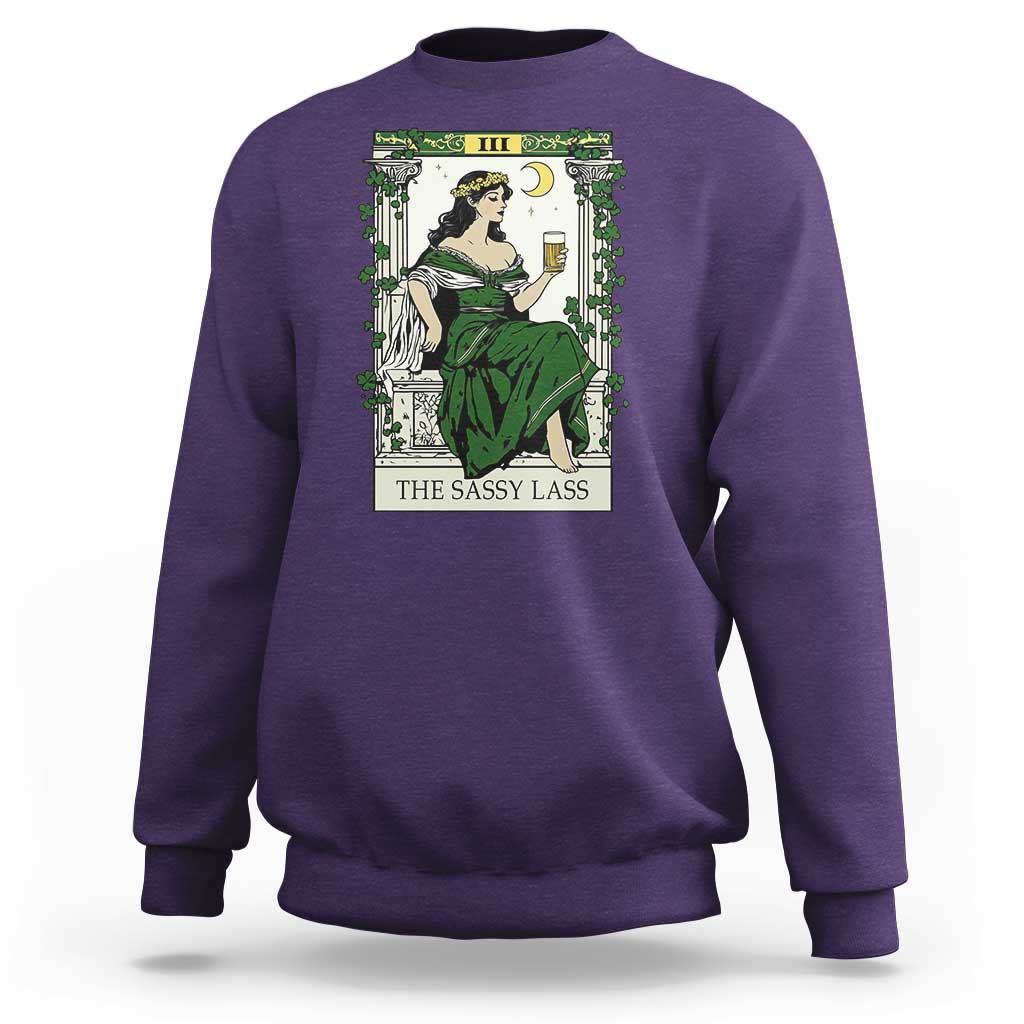 The Sassy Lass Tarot Card Sweatshirt Funny St Patrick's Day