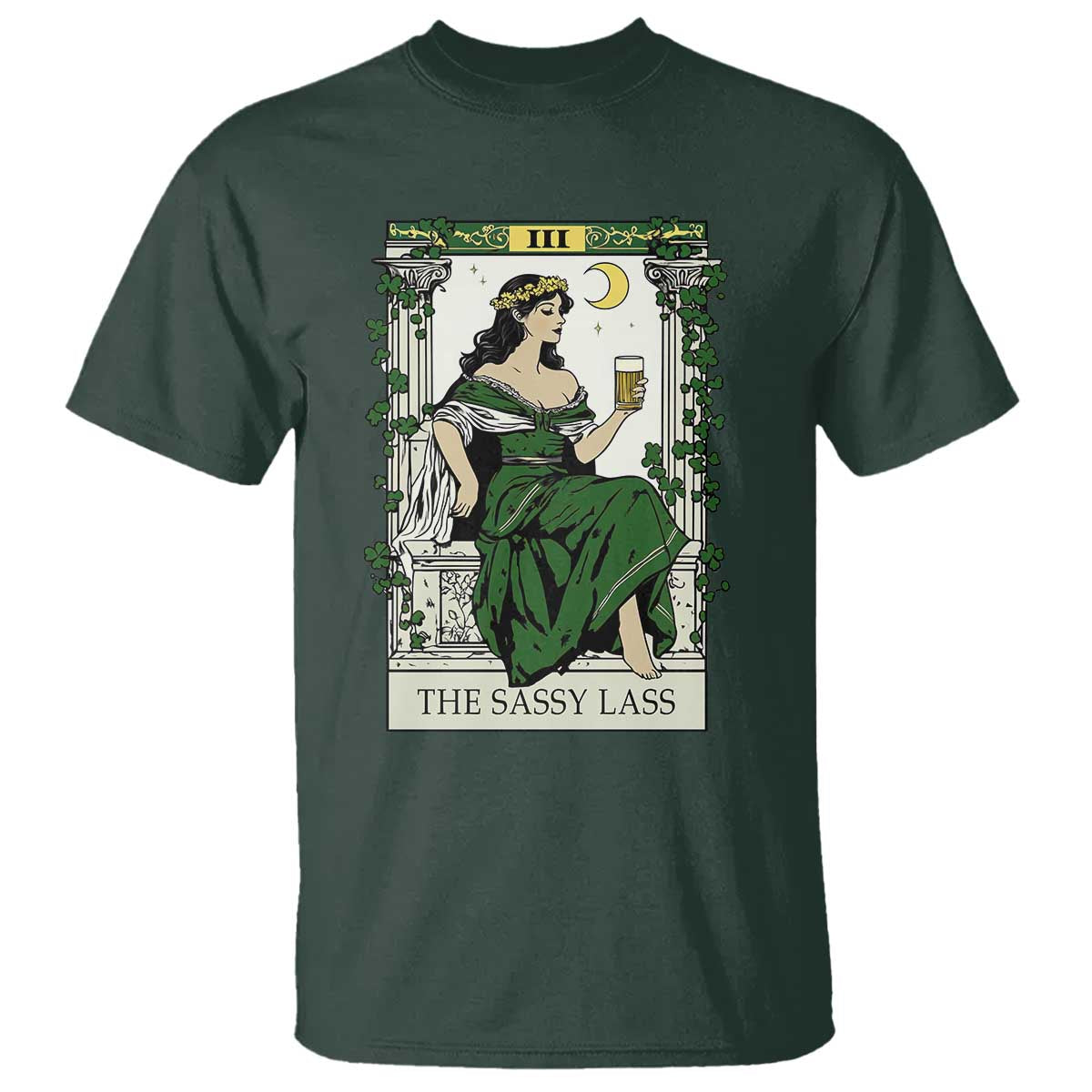 The Sassy Lass Tarot Card T Shirt Funny St Patrick's Day