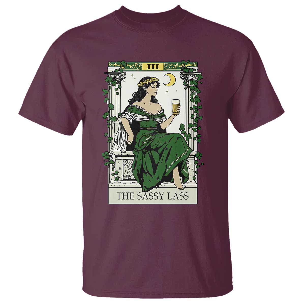 The Sassy Lass Tarot Card T Shirt Funny St Patrick's Day